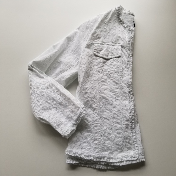 White Eyelet Jacket SIZE EXTRA SMALL - Picture 1 of 6
